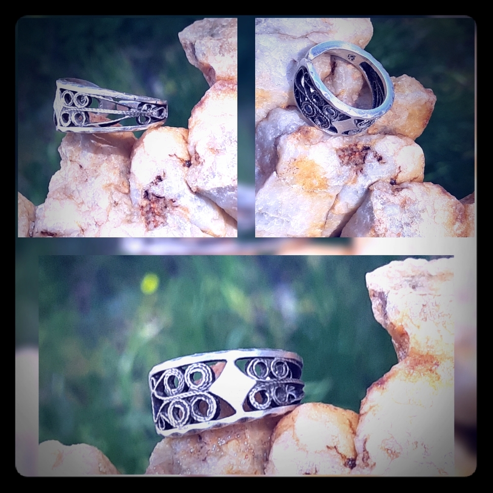 Sterling silver spoon ring - Picture 1 of 1